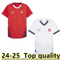 Switzerland 2024 Cup Soccer Jerseys SWISS National Team ELVEDI AKANJI ZAKARIA SOW RIEDER EMBOLO SHAQIRI home away Football shirts 888888