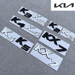 3D ABS Automobile letter stickerSuitable for KIA K2 K3 K4 K5 KX7 refitting black metal letter Dongfeng yueda KIA rear 240520