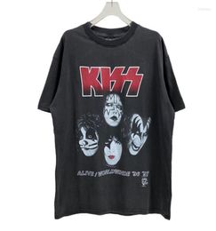 Men039s TShirts Kiss Band Vintage High Street Tshirt Rose Park Choi Ying With Short SleevesMen039s Mild224526859