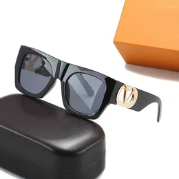 Sunglasses Mens Polarised Summer Beach Designer For Women Hollow Letter Brand Sun Glasses Black White Colour Fashion Sunshade