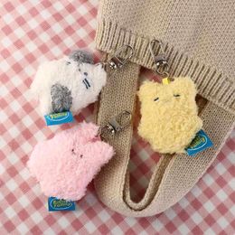 3PCS PP Cotton Rabbit Cut Keychain Soft Cartoon Cookie Plush Keyring Funny Butter Family