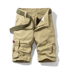 Cargo Shorts Men Spring Summer Breeches Cotton Bermuda Camouflage Denim Casual Multi-Pocket Pants Clothing Mens Cargo Short 240521