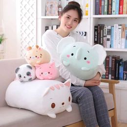 Plush Cushions 20/60cm Animal Kaii Dinosaur Pig Cat Bear Plush Toy Soft Panda Hamster Elephant Deer Stuffed Doll Pillow Birthday Gift