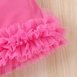 4-7Y Summer 2pcs Sleeveless Ruffle Edge Layered Kids Cake with Bag Lace A-Line Princess Dress for Girls Outfits
