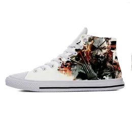 Casual Shoes Anime Cartoon Game Metal Gear Solid Funny Breathable Men Women Sneakers High Top Lightweight Summer Board