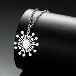 Firework Stainless Steel Neckalce For Women Vintage Aesthetic Geometric Pendant Neckalces Party Jewellery Birthday Gifts