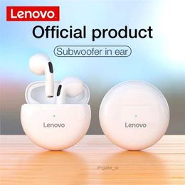 Cell Phone Earphones Lenovo HT38 TWS Earphone Wireless Fone Bluetooth Headphones AI Control Mini Headset Dual Mic Noise Reduction HiFi Stereo Earbuds