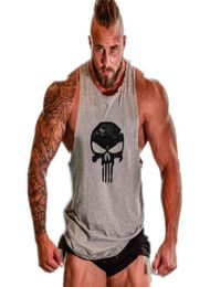 Golds Stringer Tank Top Men Bodybuilding Clothing Fitness Mens Sleeveless Shirt Vests Cotton Singlets Muscle Tops Skull Good8775456