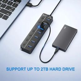 Usb Hub Extender High Speed USB 3 0 To 4 7 Ports Splitter with Switch Control For Xiaomi Macbook Pro PC Laptop Accessories