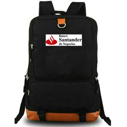 Santander Central Hispano SA backpack Bank Logo daypack Money school bag Print rucksack Leisure schoolbag Laptop day pack