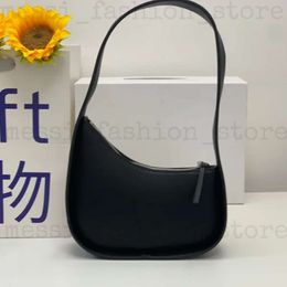 The Row Half Moon Bag In Smooth Leather Women Designer With Flat Shoulder Strap And Curved Zipper Closure Clutch Tote Suded Lining Underarm Bags Purse 330 278