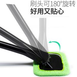 Motorcycle Truck Car Window Windshield Brush Microfiber Cloth Auto Window Cleaner Long Handle Car Washable Brush Clean Tool