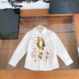 Top designer Baby Shirt Long sleeved Kids lapel jacket Size 110-170 CM fashion Colourful logo printing Child Blouses Oct05