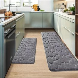 Carpets Bathroom Absorbent Floor Mats Home Kitchen Pebbles Coral Velvet Non-slip Machine Washable Soft