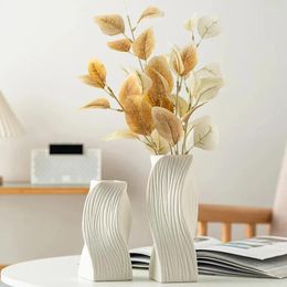 Vases Ceramic Flower Vase Minimalism Style For Rustic Home Decor Modern Farmhouse Shelf Table Bookshelf