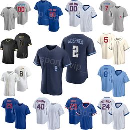 Custom 2024 Baseball 40 Mike Tauchman Jerseys Youth Man Woman 2 Nico Hoerner 7 Dansby Swanson 5 Christopher Morel 8 Ian Happ 24 Cody Bellinger Michael Busch XiaoXiong