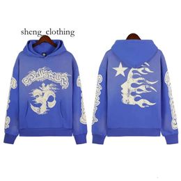 Hellstarr Hoodie Designer Hoodie Vintage Graffiti Style Street Hooded Padded Sweatshirt Hiphop Hoodie Washed Sweatshirts Long Sleeve Shirt 5242