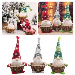 Christmas Decorations 1 PCS Gnome Candy 1PCS Merry Storage Decoration Santa Snowman Desktop