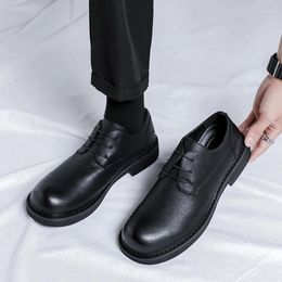 Casual Shoes Men's British Style Thick Bottom Fashion Leather Business Formal Low Derby