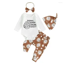 Clothing Sets Baby Girl Outfits Cute Halloween Christmas Outfit 4Pcs With Hat 3 6 12 Months Infant S Gift Clothes