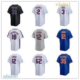 Custom Baseball Jerseys Men women Youth 33 Drew Smith 51 Michael Tonkin 4 Aarez 22 Brett Baty 12 Francisco Lindor Pete Alonso Omar Narvaez Harrison Bader