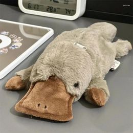 Cute Platypus Pencil Case Cosmetic Bag Plush Pen Pouch Large Capacity Storage School Supplies Stationery Box