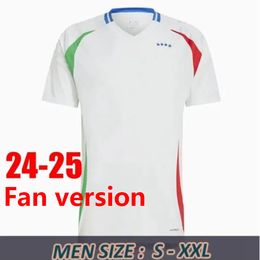 24 25 Soccer Jersey Maglia Italia 2024 Euro Cup 2025 National Team Football Shirt Men Kids Kit Full Set Italian 125Th Years Anniversary Home Away CHIESA Italys 3Fd