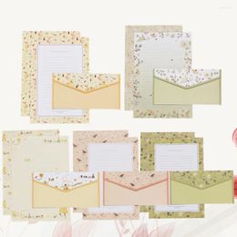 Gift Wrap Sets/45pcs Flower Printing Envelope And Letter Paper Lovely Writing Stationery Envelopes Kit School For