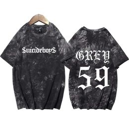 Herren T-Shirts Suicide Boy G59 Rapper Hip-Hop Musikhemd Krawatte Farbstoff Harajuku Round Hals kurzärmelig T-Shirt Fan Geschenk S52133