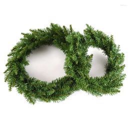 Decorative Flowers 30/40cm Christmas Wreath Front Door Hanging Rattan Merry Decoration Garland For Home Year Party Decor 2024 Navidad