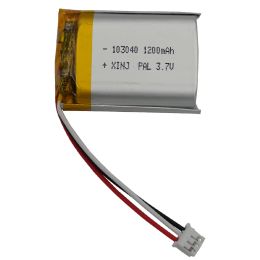3.7V 1200mAh 4.44Wh 103040 JST 3Pin 2.0mm Plug 3 Wires Thermistor Li Polymer Battery For GPS Bluetooth Speaker LED Light DashCam
