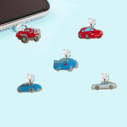 Cell Phone Straps Charms Fluorescent Cars 19 Cartoon Shaped Dust Plug Anti Kawaii Anti-Dust Plugs Usb Charging Port For Charm Type-C C Ot28O