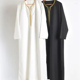 Ethnic Clothing Men Muslim Fashion Jubba Thobes Arabic Pakistan Dubai Kaftan Abaya Robes Islamic Saudi Arabia Long Blouse Dress