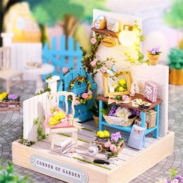 DIY Dollhouse Kit With Furniture LED Lights Diy Miniature Building Little Wooden Doll House Toys For Children Adult