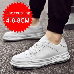 Casual Shoes Men Elevator 4/6/8/10CM Invisible Height Increasing Thick Sole Low Cut Sneakers