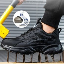 Waliantile Newest Safety Shoes For Men Women Puncture Proof Industrial Work Boots Steel Toe Anti-smash Indestructible Footwear