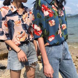 Women's Blouses Korea Style Womens Tops Spring Blouse Fashion England Vintage Long Sleeve Flower Printing Blusas Mujer De Moda