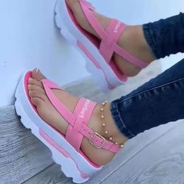 94 Shoes for Women Wedges Sandals Platform Heels Sandalias Mujer Summer Flip Flops 23080 444 Platm