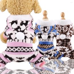 Dog Apparel Winter Warm Clothes Pyjamas For Small Dogs Cat Jumpsuits Soft Puppy Coat Funny Pet Costumes Chihuahua Shirt