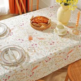 Table Cloth Small Fresh Dining Waterproof Oil Resistant Wash Free Tasteless Luxurious And High-end Household