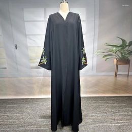 Ethnic Clothing Fashion Muslim Abayas Woman Ramadan Eid Embroidery Open Kimono Abaya Women Robe Moroccan Kaftan Female Dresses Islam