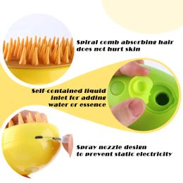 1pcs Cat Dog Grooming Comb Pet Electric Spray Water Brush Pet Hair Remover Comb Steam Massage Grooming Brush Pet Accessories