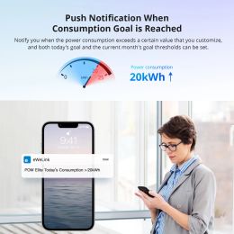 SONOFF POW Origin 16A Smart Power Meter Switch Overload Protector Relay Device Breaker Energy Monitoring for Alexa Google Home