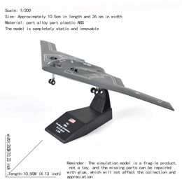 Aircraft Modle JASON TUTUTU 1/200 Scale B-2 Invisible and Strategic Bomber US Air Force Phantom B2 Military Aircraft Model Die Cast Metal Model Aircraft s2452089