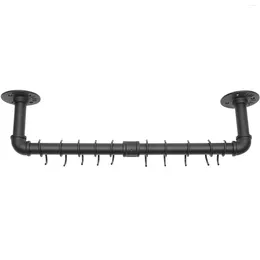 Kitchen Storage Wall Hanging Rail Pendant Rack Metal Hangers Industrial Pipe Pot Pan Hooks