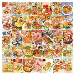 63pcs ins Food illustration Waterproof PVC Stickers Pack for Fridge Suitcase Notebook Cup Bicycle Desk Skateboard Case Laptop Phone.