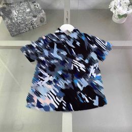 Top baby shirt summer kids designer clothes Size 100-150 CM Colorful camouflage design child cardigan Short sleeved girls boys Blouses 24May