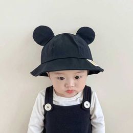 Caps Hats Cute Ears Baby Bucket Hat Toddler Boys and Girls Cotton Childrens Sun Outdoor Spring Summer Panama d240521