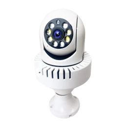 2024 5G Wifi Camera Smoke Alarm 3MP E27 Bulb Surveillance Cameras Human Detect Night Vision CCTV Security Wifi Cam Fire Detector for Smart