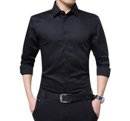 Men Business Shirts Long Sleeve Dress Shirts Slim Fit Solid Formal Luxury Design Casual Shirts Male Stylish Dress Tops6986817